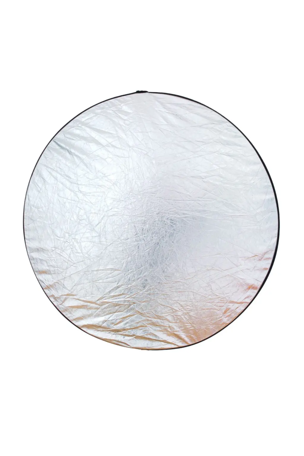 Round silver and gold reflector