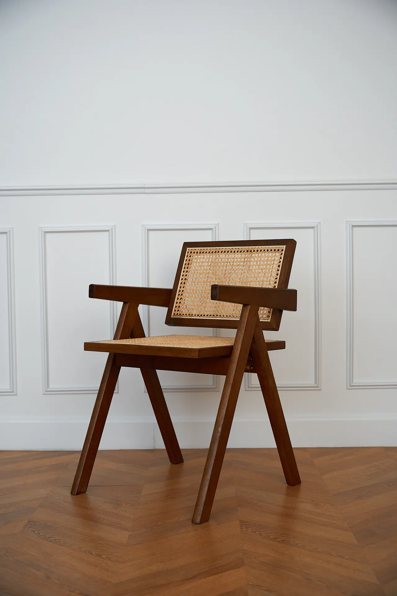 Wood and cane chair