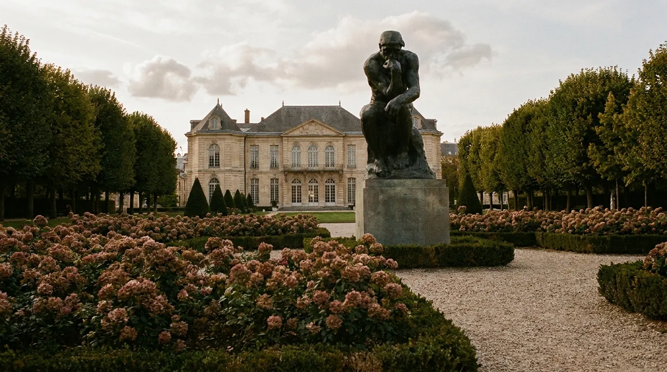 Rodin Museum garden with The Thinker, Paris