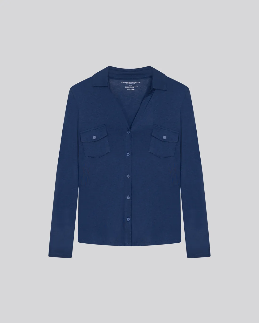 Navy jersey shirt packshot