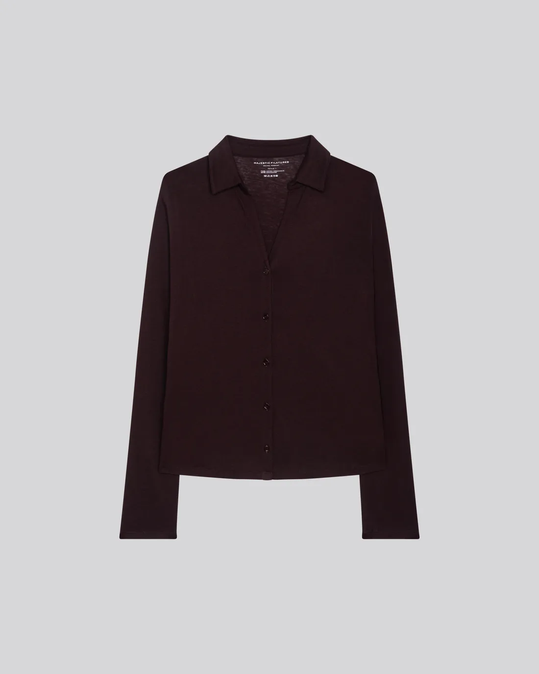 Plum jersey shirt packshot