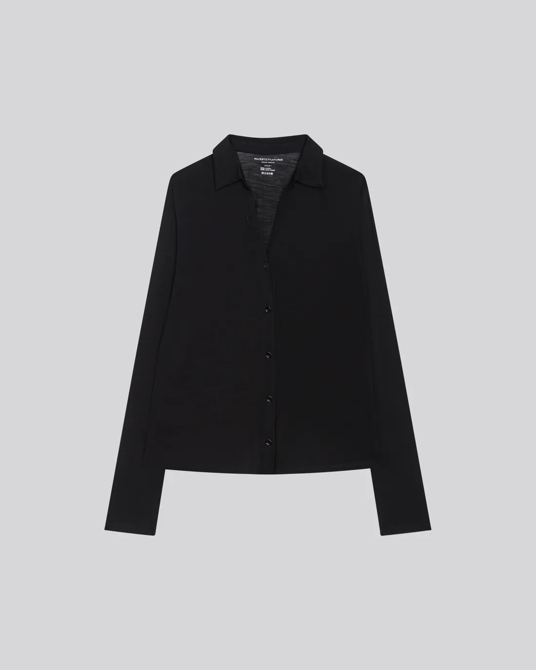 Black jersey shirt packshot