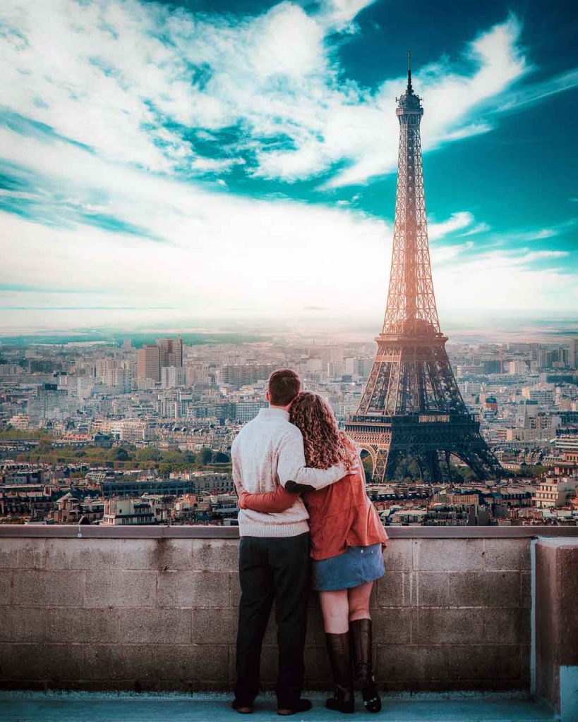 Couple photo tour Eiffel Couple photo tour Eiffel